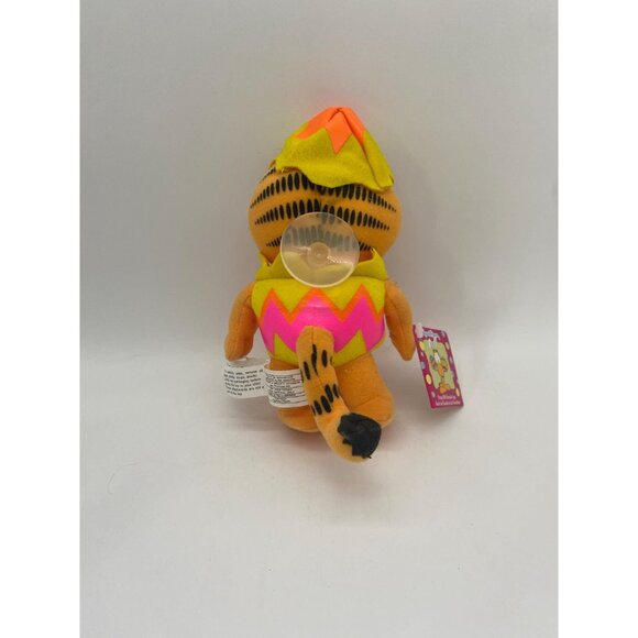 Small Easter Egg Garfield Plush With Suction Cup: Vintage Cartoon Cat - Picture 5 of 10